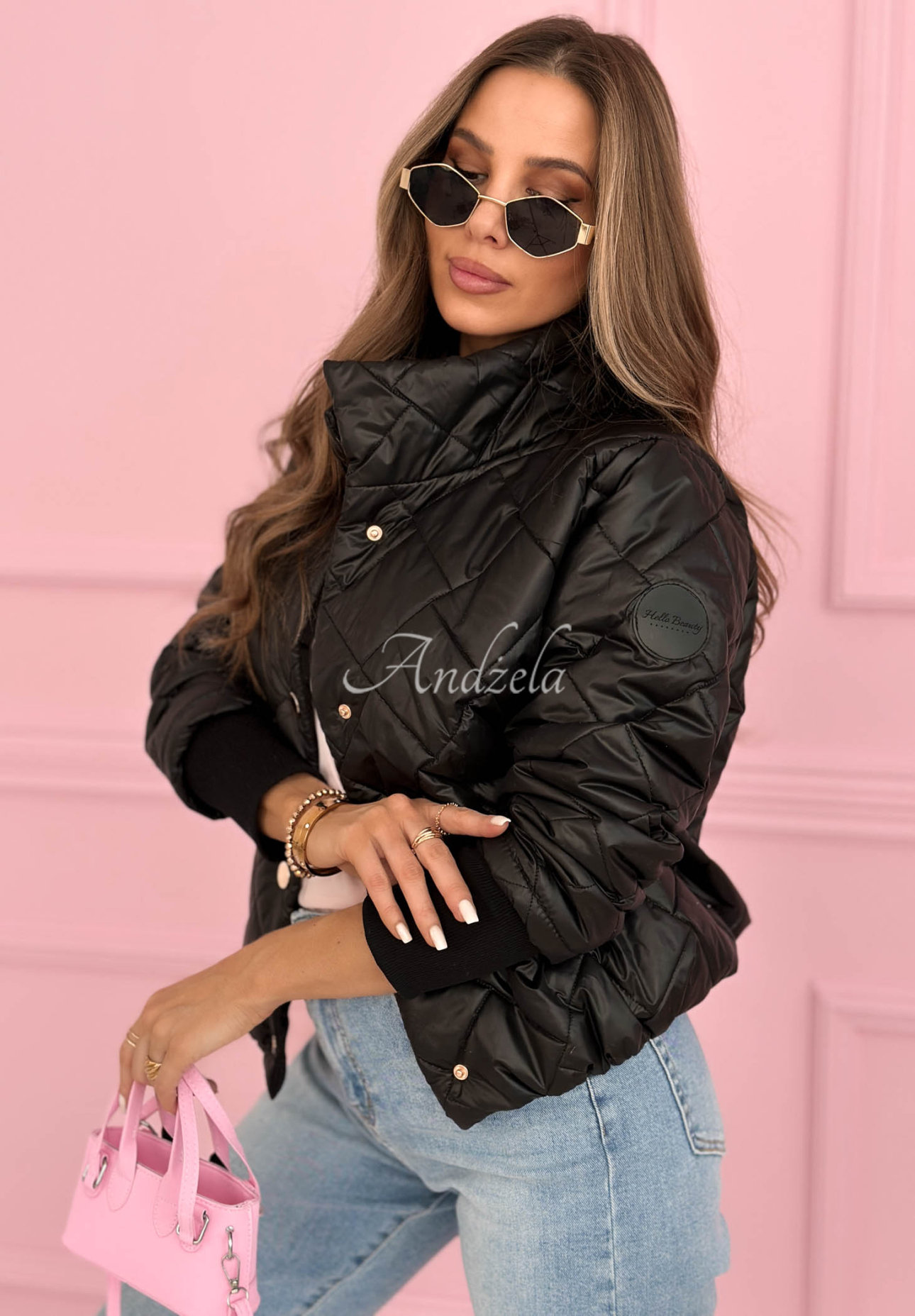 Geacă matlasată cu guler ridicat Hilda