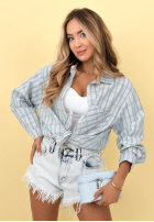 Bawełniana Cămașă w kratę Golden Sunshine galben