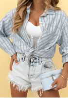 Bawełniana Cămașă w kratę Golden Sunshine galben