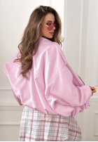 Zamszowa Geacă bomberka oversize Early Season albastru azuriu