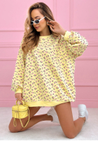 Długa Hanorac oversize w różyczki The Bloom roz