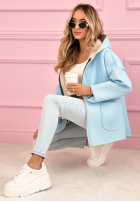 Palton  Hanorac z kapturem Madeline roz pudră