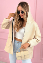 Palton  Hanorac z kapturem Madeline roz pudră