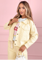 Sztruksowa Geacă Fooling Yourself roz