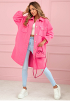 Palton  z kieszeniami Kaori bej