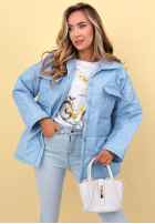 Pikowana Geacă z kołnierzem i kieszeniami Sunflower albastru azuriu