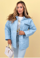 Pikowana Geacă z kołnierzem i kieszeniami Sunflower albastru azuriu