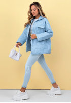 Pikowana Geacă z kołnierzem i kieszeniami Sunflower albastru azuriu