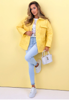 Pikowana Geacă z kołnierzem i kieszeniami Sunflower albastru azuriu