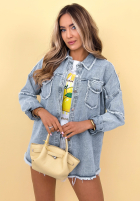 din denim Geacă katana Can't Hide It albastru deschis