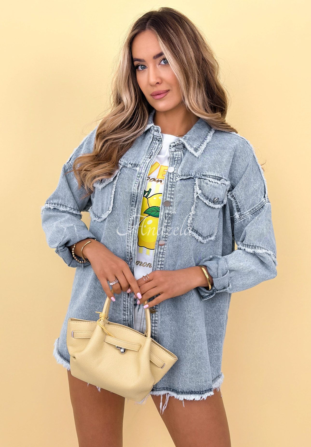 Geacă din denim tip katana Can't Hide It