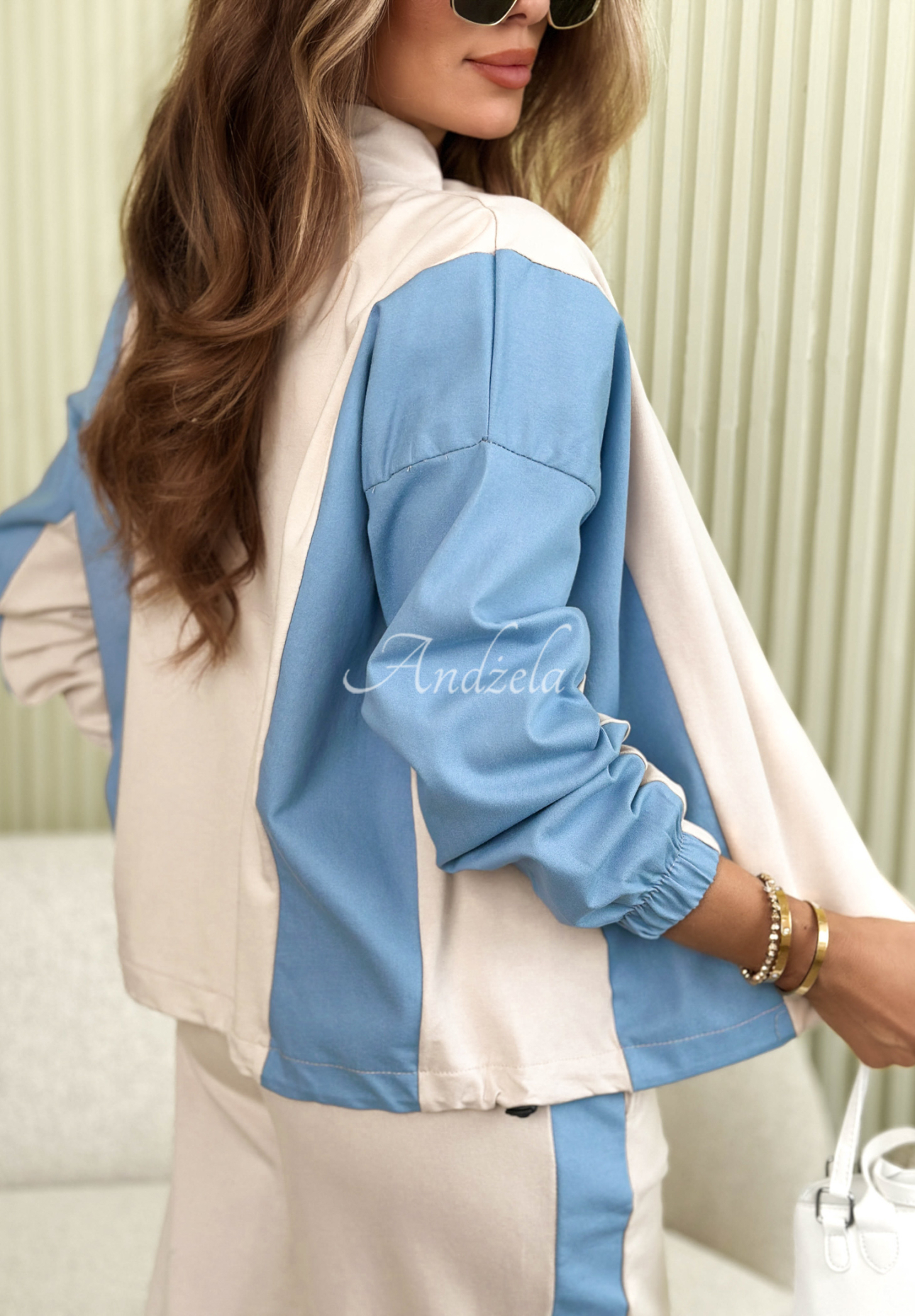 Set de trening din bumbac cu lampasuri Spring Into Action