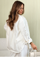 Cămașă z koronką Eleanor ecru