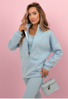 Compleu Hanorac, Colanți, Top  3in1 Look At Me albastru