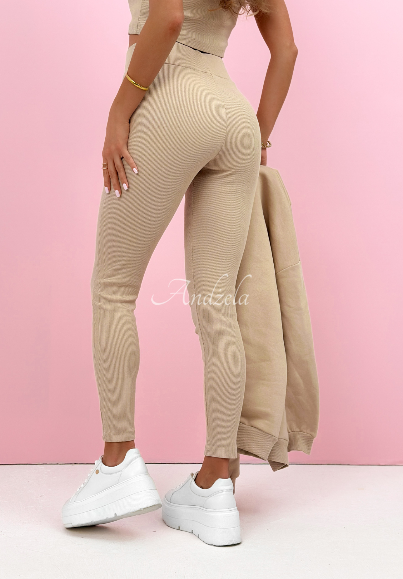 Set din bumbac hanorac, colanți, Top  3in1 Look At Me