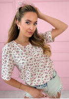 Tricou w różyczki La Rosa roz