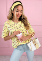 Tricou w różyczki La Rosa roz