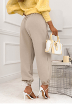 din material textil Pantaloni ze ściągaczami What You Wanted albastru azuriu