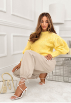 din material textil Pantaloni ze ściągaczami What You Wanted albastru azuriu