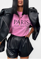 Tricou z nadrukiem La Milla Paris Alb