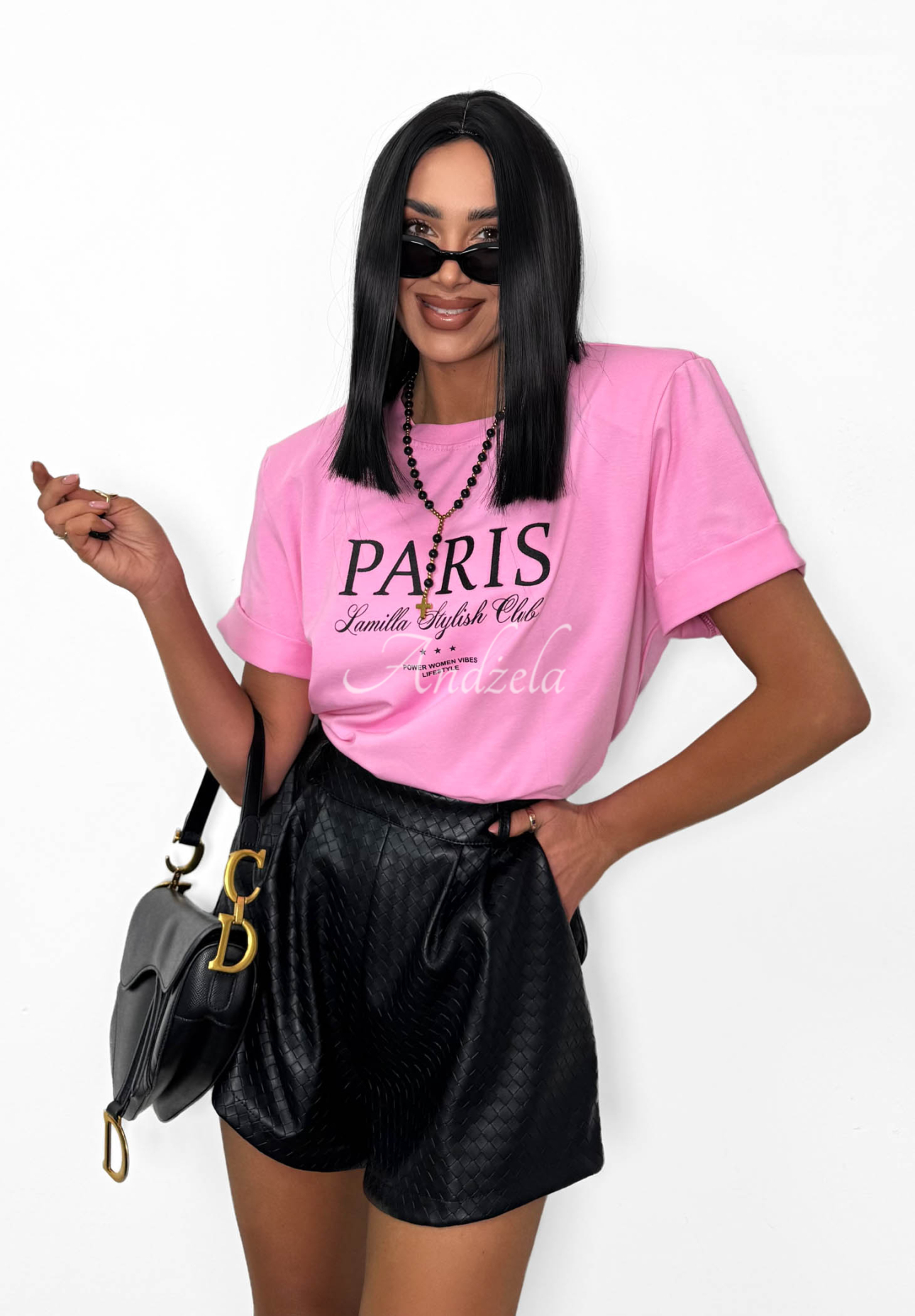 Tricou din viscoză cu imprimeu La Milla Paris