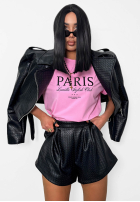 Tricou z nadrukiem La Milla Paris Alb