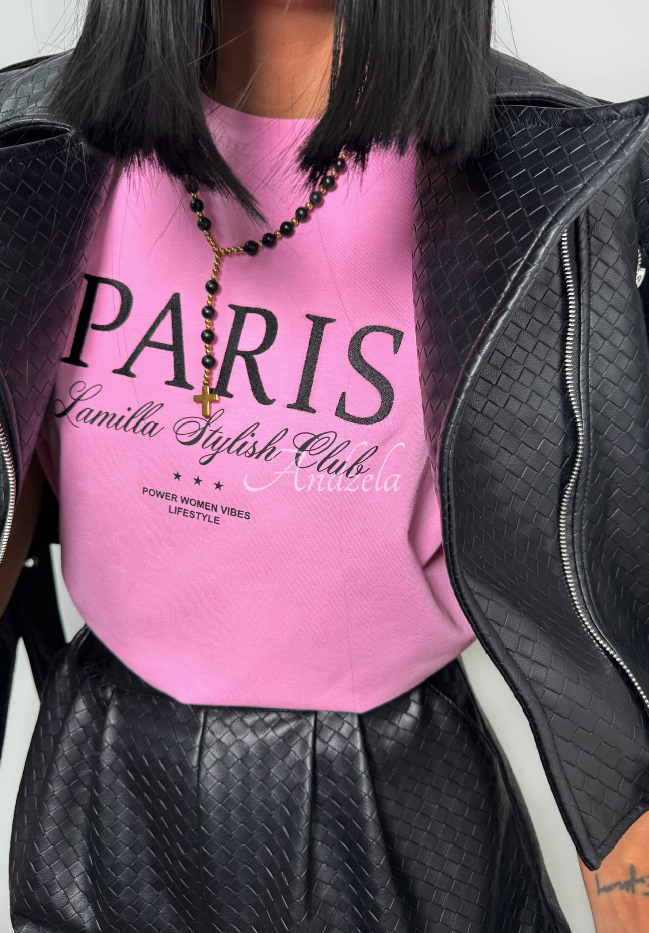 Tricou din viscoză cu imprimeu La Milla Paris