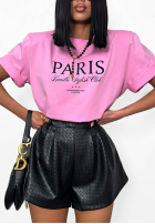 Tricou z nadrukiem La Milla Paris Alb