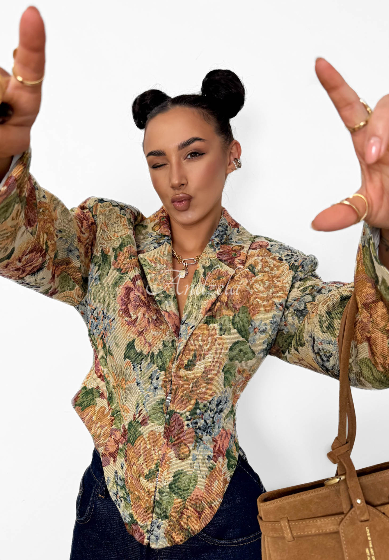 Sacou corset din jacard din bumbac La Milla Amanda