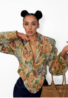 Żakardowa gorsetowa Sacou La Milla Amanda bej