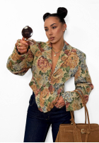 Żakardowa gorsetowa Sacou La Milla Amanda bej