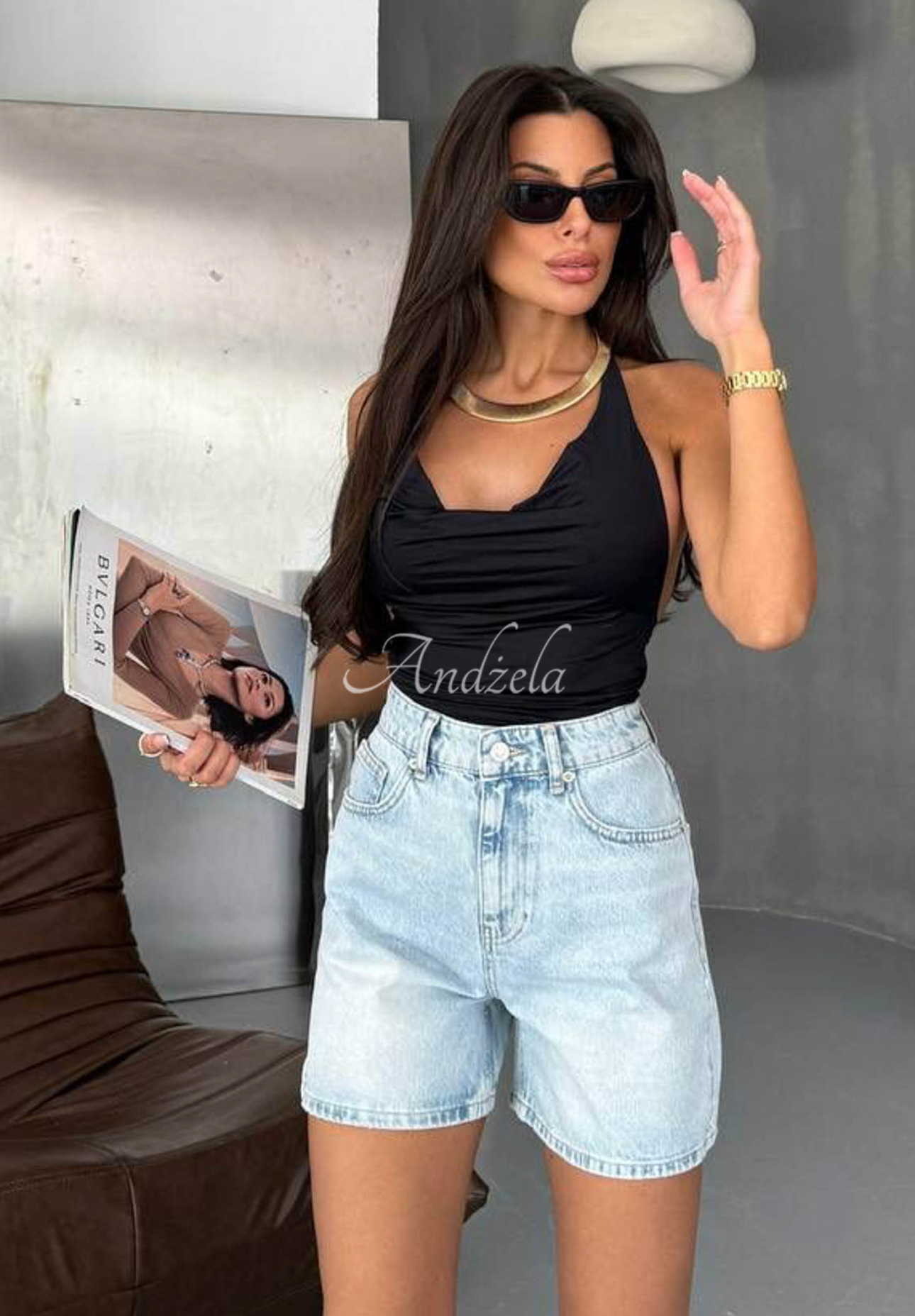 Pantaloni scurți din denim Valerias