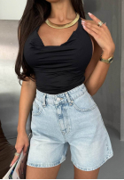 din denim Șorturi Valerias albastru deschis