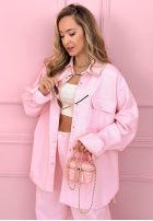 din denim Compleu Cămașă i Pantaloni balloon Emmeline albastru deschis