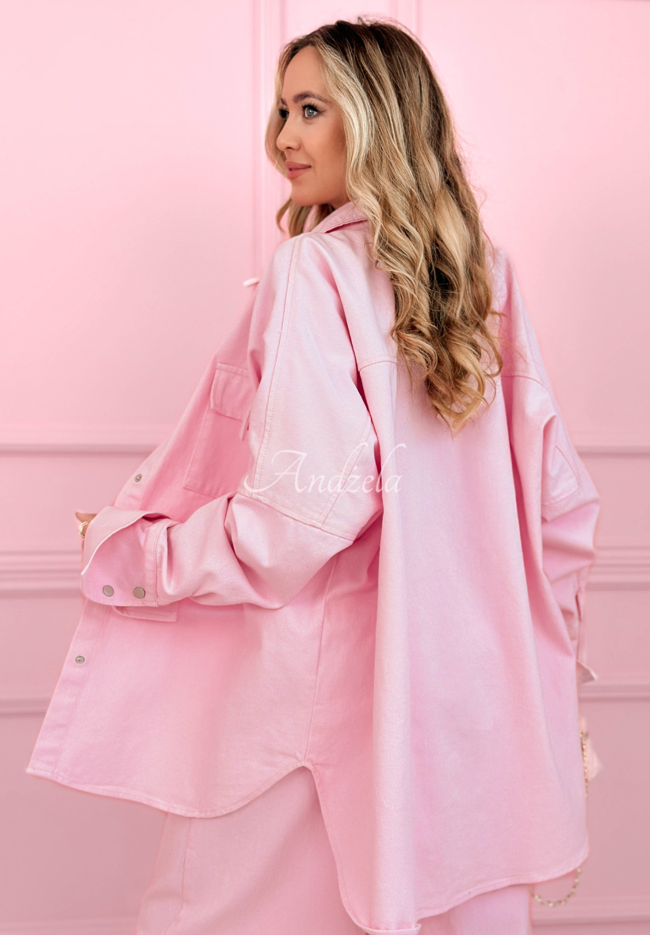 Set din denim cămașă și pantaloni balloon Emmeline