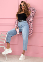 Pantaloni din denim straight Don’t Move Now albastru deschis