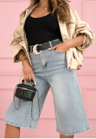 din denim Pantaloni bermudy z szerokimi nogawkami Buffalo River albastru deschis