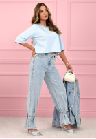 Krótki Tricou Springtime Babe albastru azuriu