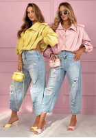 Scurtă skórzana Geacă z kołnierzem Valleria de culoarea fisticului