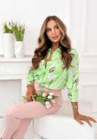 Wzorzysta Cămașă Soft Wings de culoarea fisticului