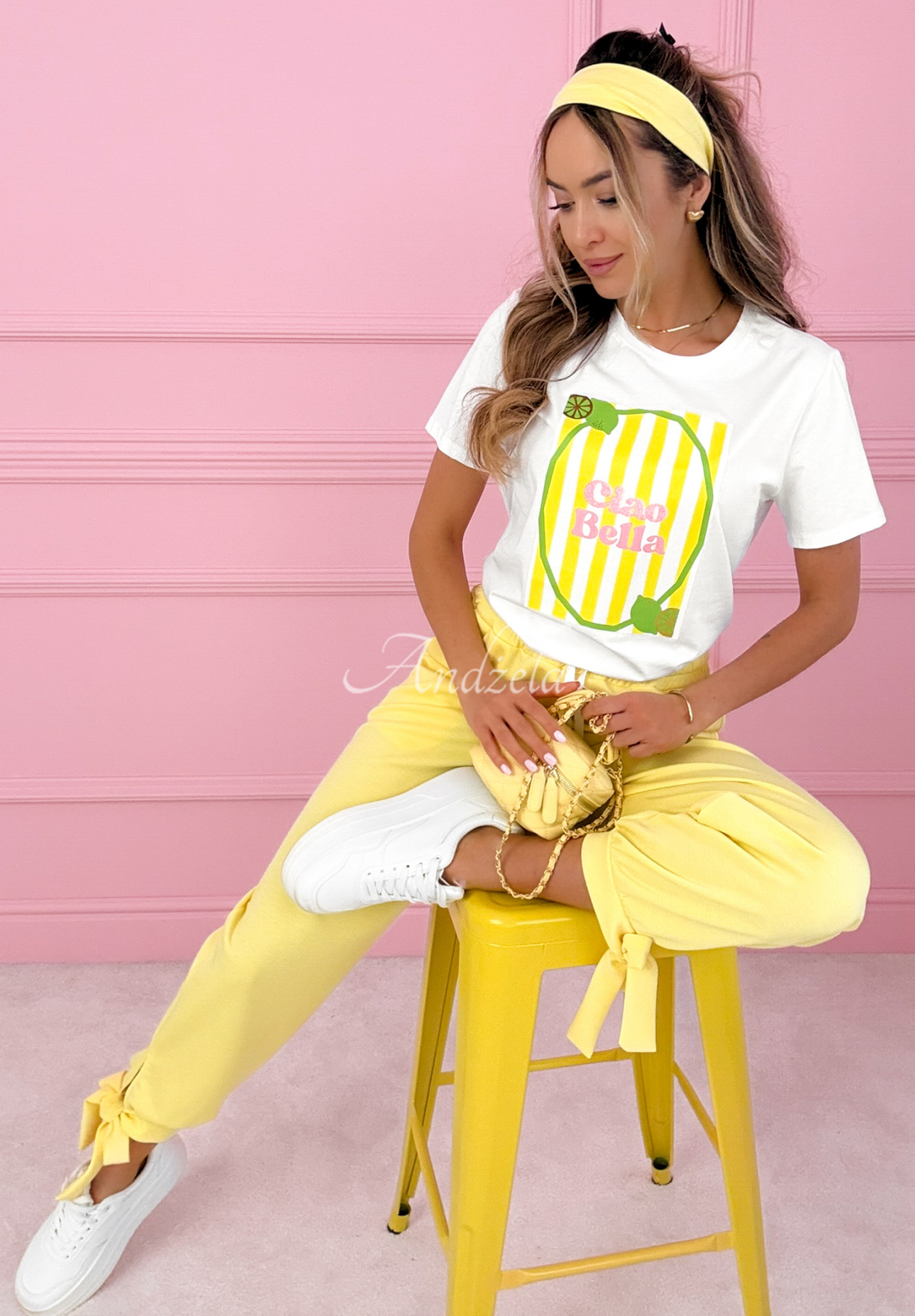 Tricou din bumbac cu imprimeu Ciao Bella