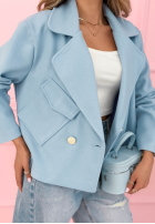 Zamszowa dwurzędowa Geacă Sylvie galben