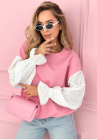 Hanorac z ażurowymi rękawami Leonora roz