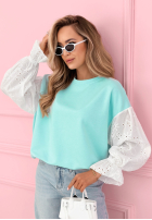 Hanorac z ażurowymi rękawami Leonora roz