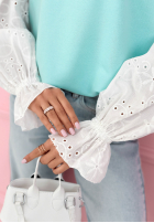 Hanorac z ażurowymi rękawami Leonora roz