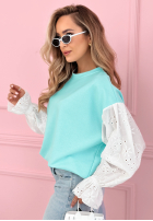 Hanorac z ażurowymi rękawami Leonora roz