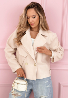 Zamszowa dwurzędowa Geacă Sylvie galben