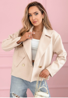 Zamszowa dwurzędowa Geacă Sylvie galben