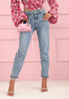 Blugi mom fit cu curea Valerio