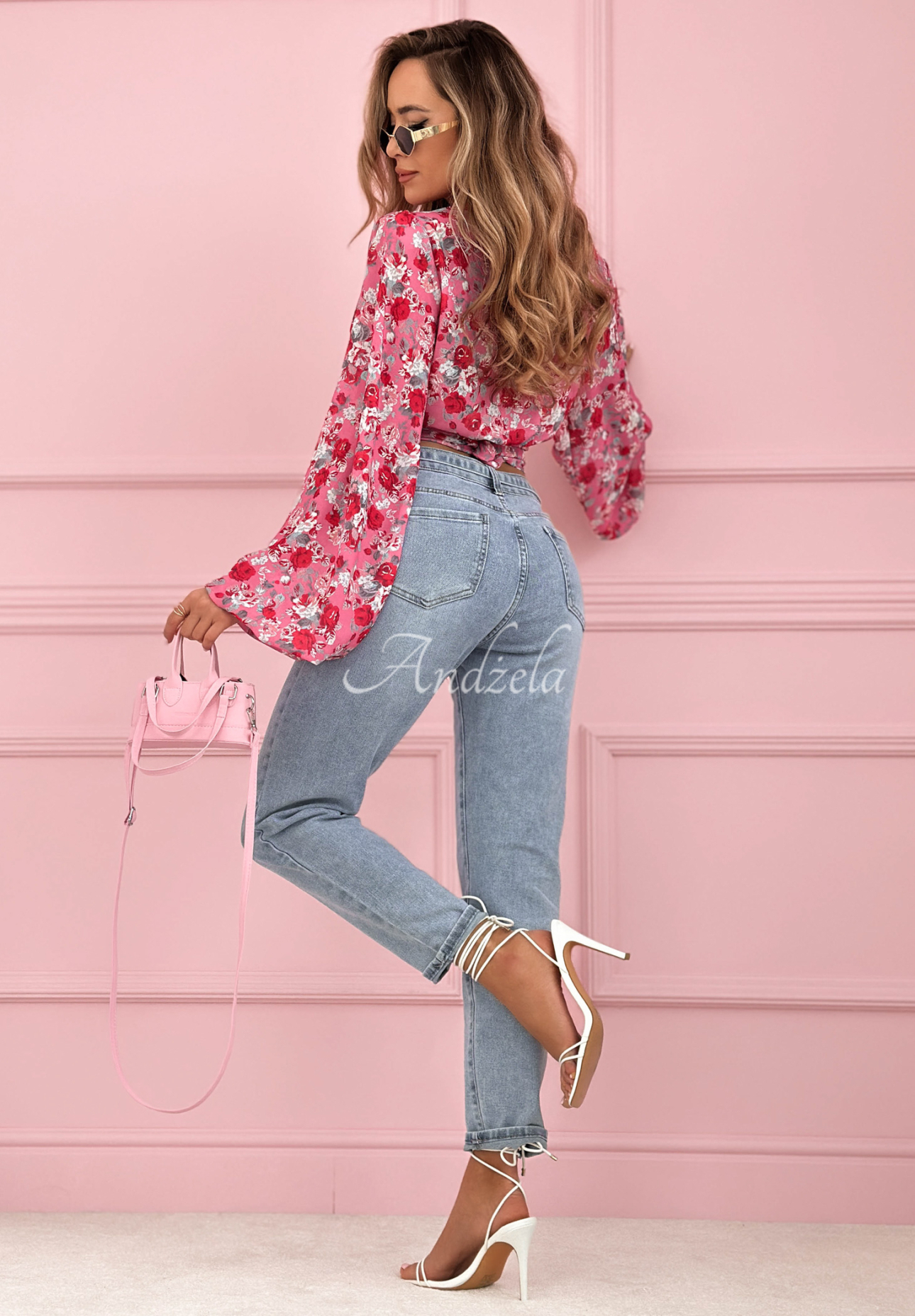 Blugi mom fit cu curea Valerio